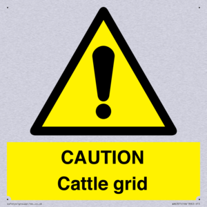 CAUTION Cattle grid